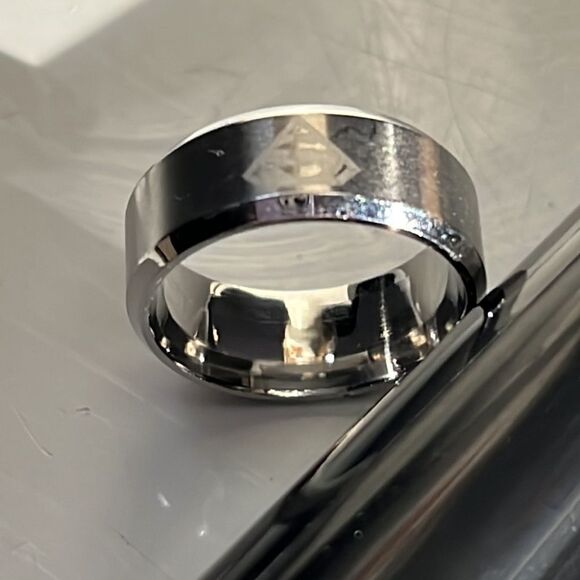 Bundle Sale 3 for $15 | Superman Symbol Silvertone Ring | Size 8 - Picture 8 of 10